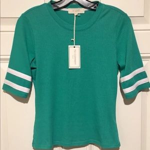 NEW! No Comment Ribbed Top Sz Med
